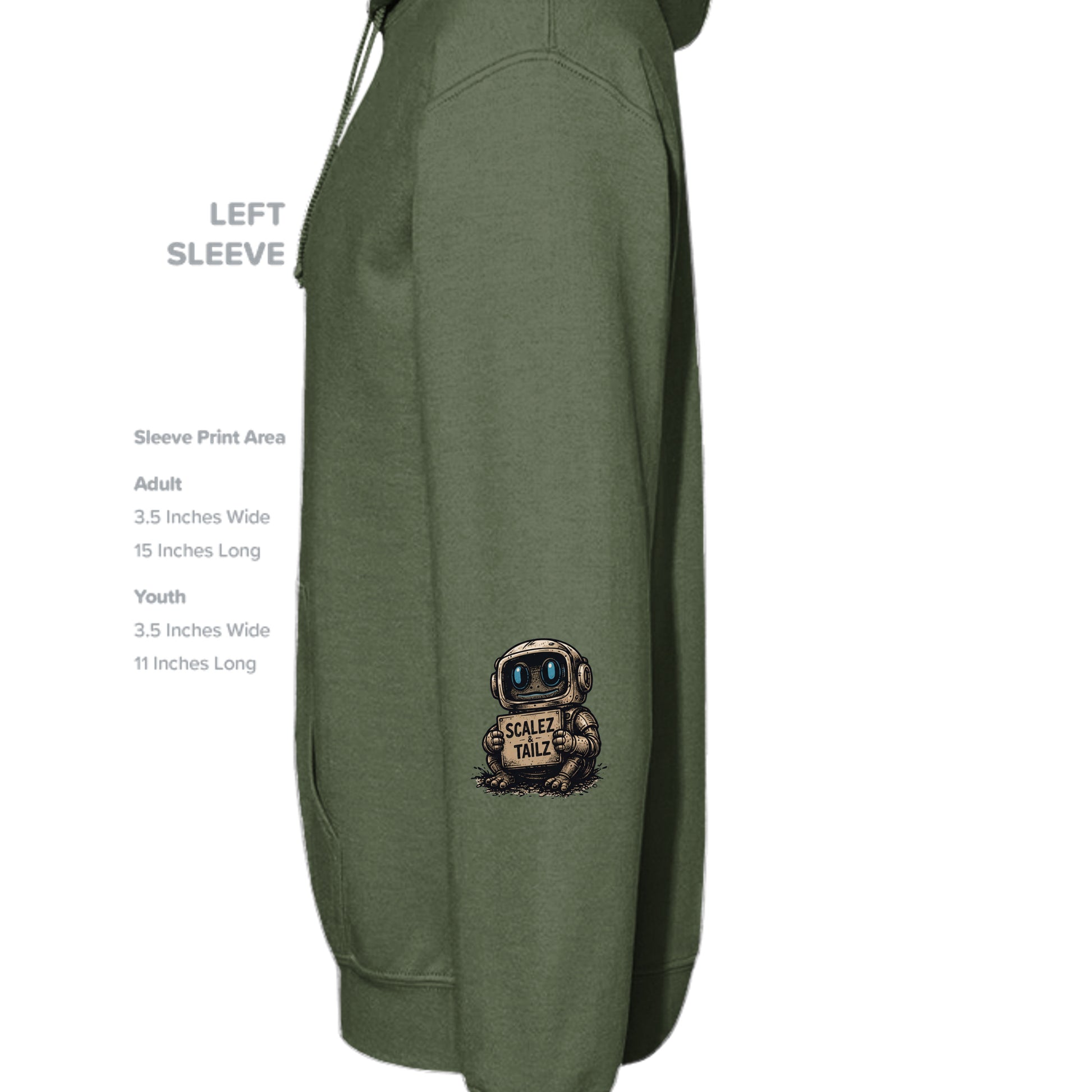 MILITARY GREEN - G185 - SLEEVE_LEFT